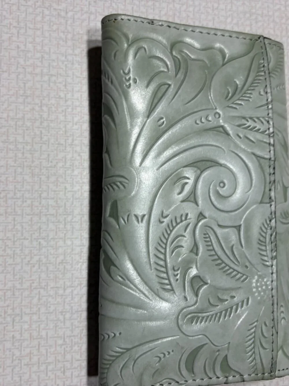 Like new Patrica Nash Embossed Mint Green Bifold Wallet